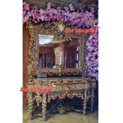 Star Enterprises Wooden Royal Ornate Console Table CNSL-093 - Image 2