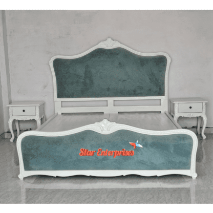 Star Enterprises Premium Teak Wood Sleek Design Double Bed BD-0145 - Image 4