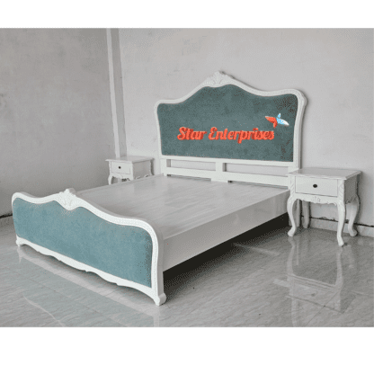 Star Enterprises Premium Teak Wood Sleek Design Double Bed BD-0145 - Image 7