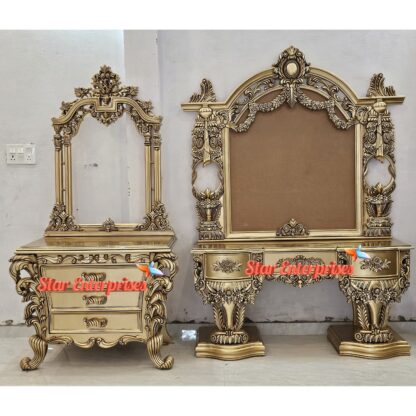 Star Enterprises Wooden Antique Compact Dressing Table DRSR-061 - Image 5