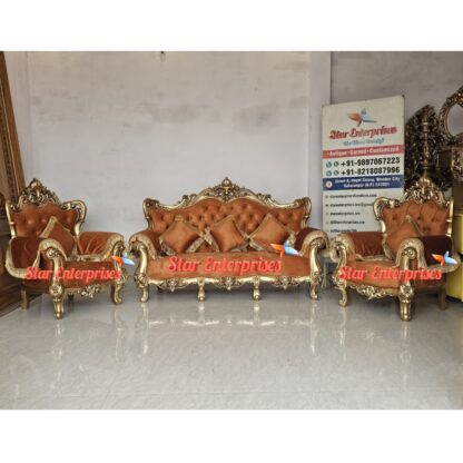 Wooden Classical Maharaja Sofa Set