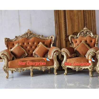 Star Enterprises Wooden Classical Maharaja Sofa Set SOFA-0122 - Image 6