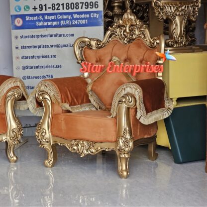 Star Enterprises Wooden Classical Maharaja Sofa Set SOFA-0122 - Image 8