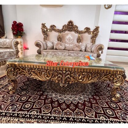 Star Enterprises Wooden Heavy Carved Maharaja Sofa Set SOFA-0121 - Image 7