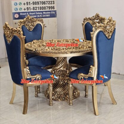 Star Enterprises Wooden Luxury Round Dining Table DNG-085 - Image 6