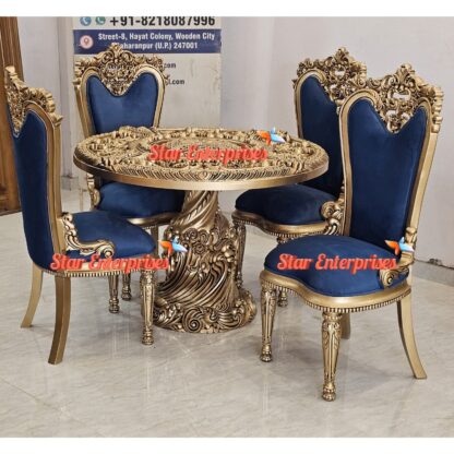 Star Enterprises Wooden Luxury Round Dining Table DNG-085 - Image 7