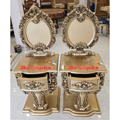 Star Enterprises Wooden Royal Bedside Table BDSD-065 - Image 7