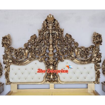 Star Enterprises Wooden Royal Maharaja Bed Design BD-0149 - Image 3