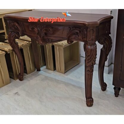 Star Enterprises Teak Wood Antique Console Table CNSL-096 - Image 3