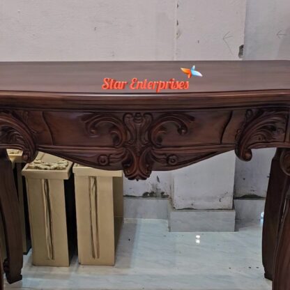 Star Enterprises Teak Wood Antique Console Table CNSL-096 - Image 4