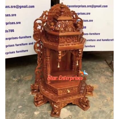 Star Enterprises Teak Wood Antique Temple Design TMP-042 - Image 2