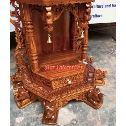 Star Enterprises Teak Wood Antique Temple Design TMP-042 - Image 3