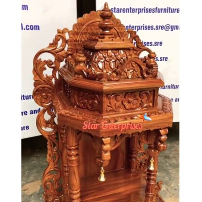 Star Enterprises Teak Wood Antique Temple Design TMP-042 - Image 4