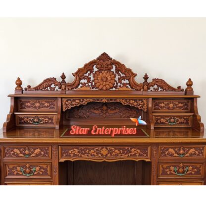 Star Enterprises Teak Wood Vintage Office Table OFD-020 - Image 2