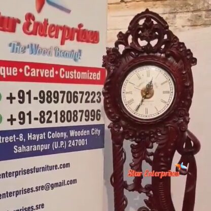 Star Enterprises Wooden Antique Grandfather Clock CL-014 - Image 3