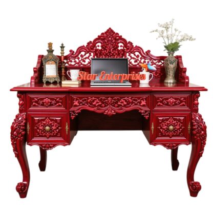 Star Enterprises Wooden Antique Office Table OFD-017 - Image 4