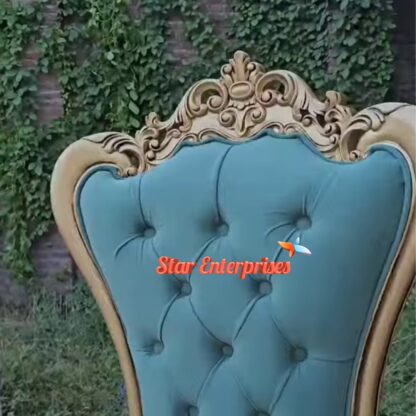 Star Enterprises Premium Teak Wood Maharaja Chair CHR-046 - Image 3