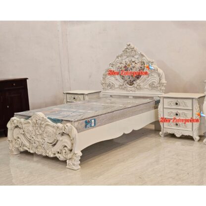 Star Enterprises Wooden Classical Queen Size Bed BD-0150 - Image 6