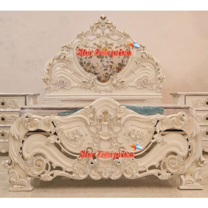 Star Enterprises Wooden Classical Queen Size Bed BD-0150 - Image 8