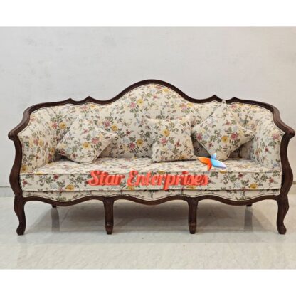 Wooden Classical Sleek Design Sofa