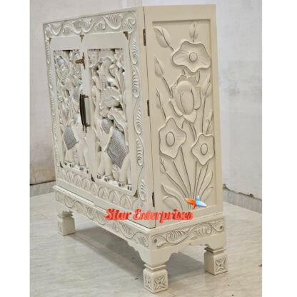 Star Enterprises Wooden Luxury Carved Jewellery Cupboard CHDR-053 - Image 4