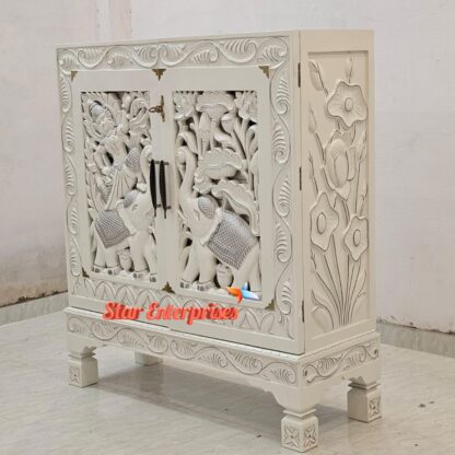 Star Enterprises Wooden Luxury Carved Jewellery Cupboard CHDR-053 - Image 5
