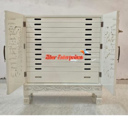 Star Enterprises Wooden Luxury Carved Jewellery Cupboard CHDR-053 - Image 7