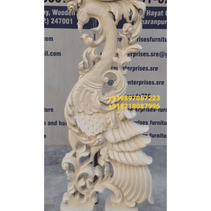 Star Enterprises Wooden Peacock Design Grandfather Clock CL-15 - Image 4