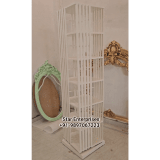 Wooden Rotating Bookshelf