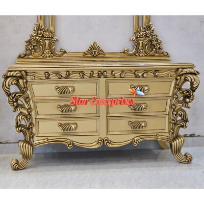 Star Enterprises Premium Teak Wood Royal Dressing Table DRSR-066 - Image 3