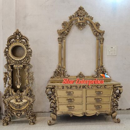 Star Enterprises Premium Teak Wood Royal Dressing Table DRSR-066 - Image 6