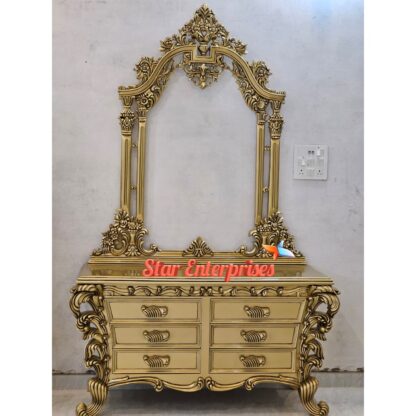 Star Enterprises Premium Teak Wood Royal Dressing Table DRSR-066 - Image 4