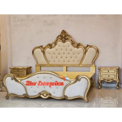 Star Enterprises Teak Wood Classic Bed Design BD-0152 - Image 2