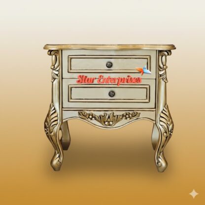 Teak Wood Classic Bedside Table