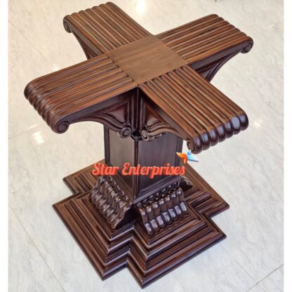 Star Enterprises Teak Wood Dining Table Base DNG-087 - Image 3