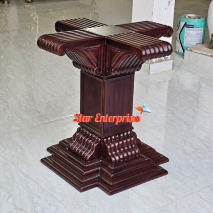 Star Enterprises Teak Wood Dining Table Base DNG-087 - Image 5
