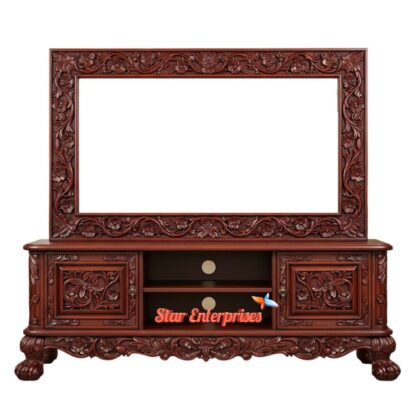 Star Enterprises Teak Wood Handcrafted TV Unit TVCB-041 - Image 4
