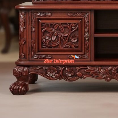 Star Enterprises Teak Wood Handcrafted TV Unit TVCB-041 - Image 3
