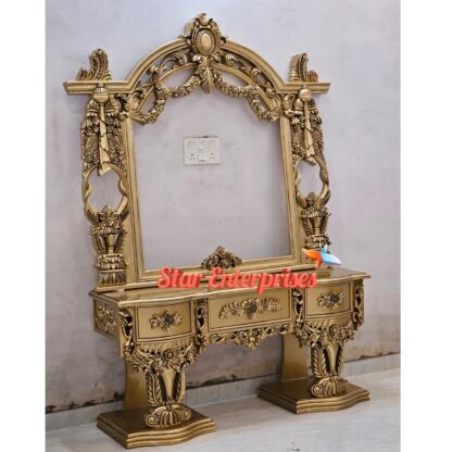 Star Enterprises Teak Wood Royal Dressing Table DRSR-065 - Image 2