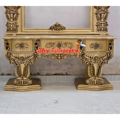 Star Enterprises Teak Wood Royal Dressing Table DRSR-065 - Image 3