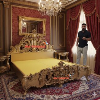 Teak Wood Royal King Size Bed