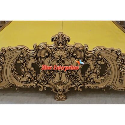 Star Enterprises Teak Wood Royal King Size Bed BD-0151 - Image 4