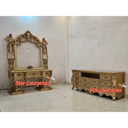 Star Enterprises Teak Wood Royal TV Unit TVCB-044 - Image 4