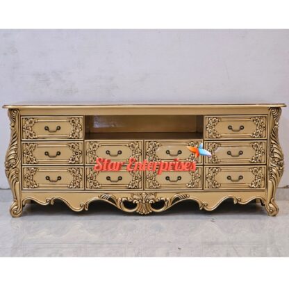 Teak Wood Royal TV Unit