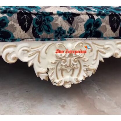 Star Enterprises Wooden Antique Carved Diwan Couch DWN-041 - Image 2