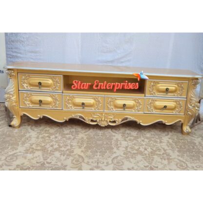 Star Enterprises Wooden Antique Carved TV Unit TVCB-040 - Image 2