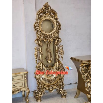 Star Enterprises Wooden Royal Carved Grandfather Clock CL-016 - Image 3