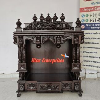 Teak Wood Antique Carved Temple