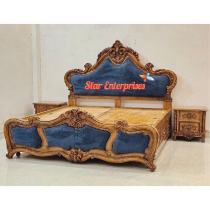 Star Enterprises Teak Wood Handcrafted Double Bed BD-0155 - Image 5