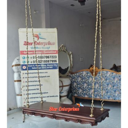 Star Enterprises Wooden Ceiling Hanging Swing SWG-051 - Image 3